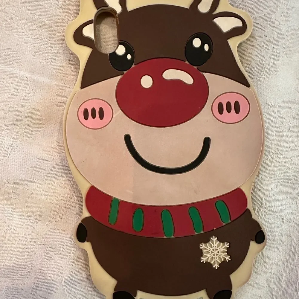 IPhone X Plus Case Rudolf Reindeer Silicon